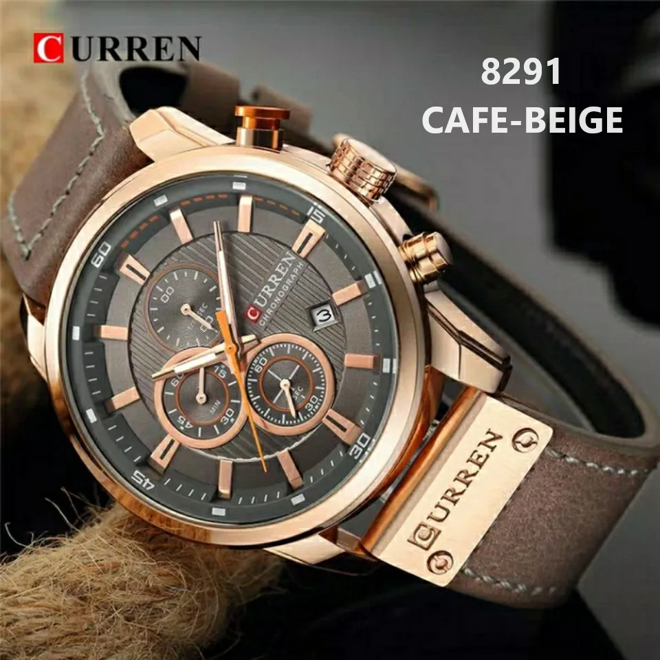 Reloj Curren  Cronografo cuero 8291