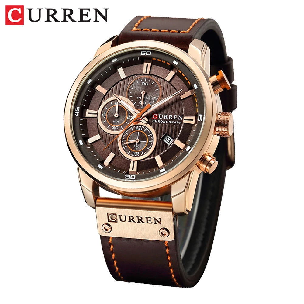 Reloj Curren  Cronografo cuero 8291