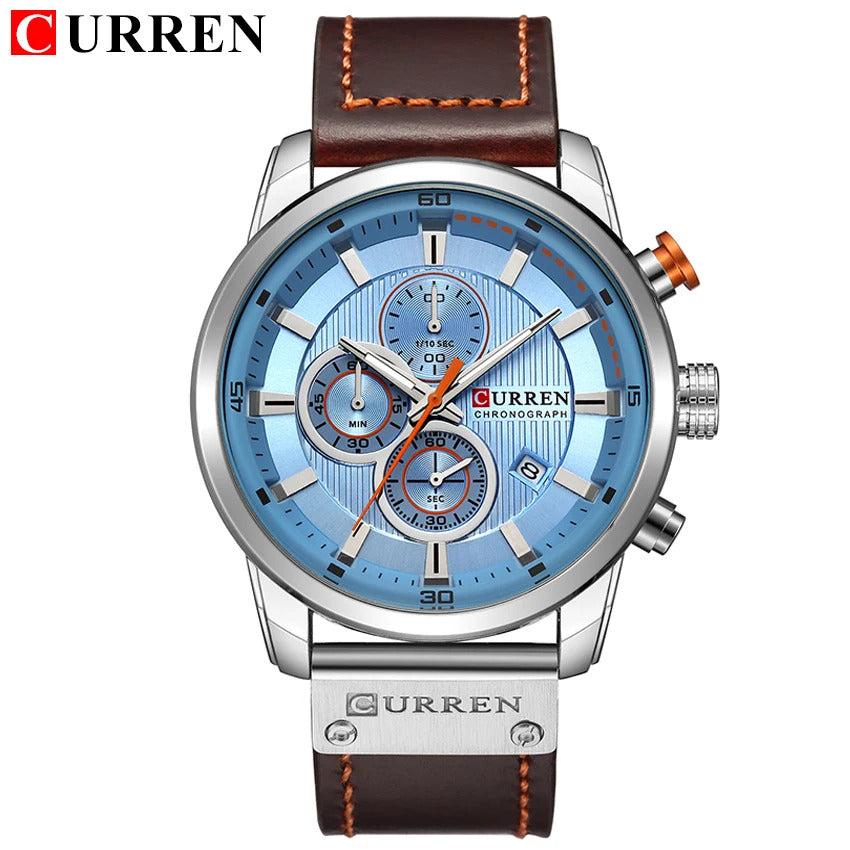 Reloj Curren  Cronografo cuero 8291