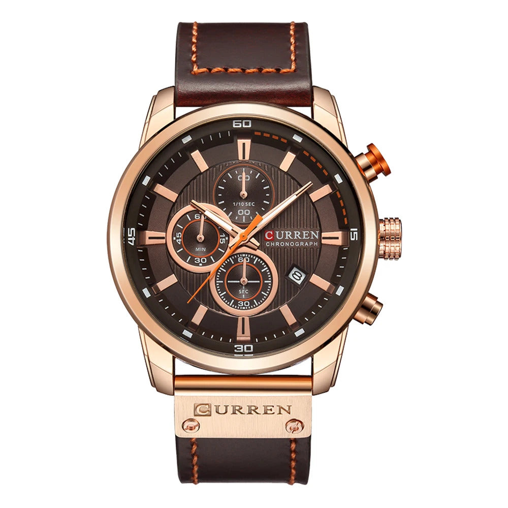 Reloj Curren  Cronografo cuero 8291