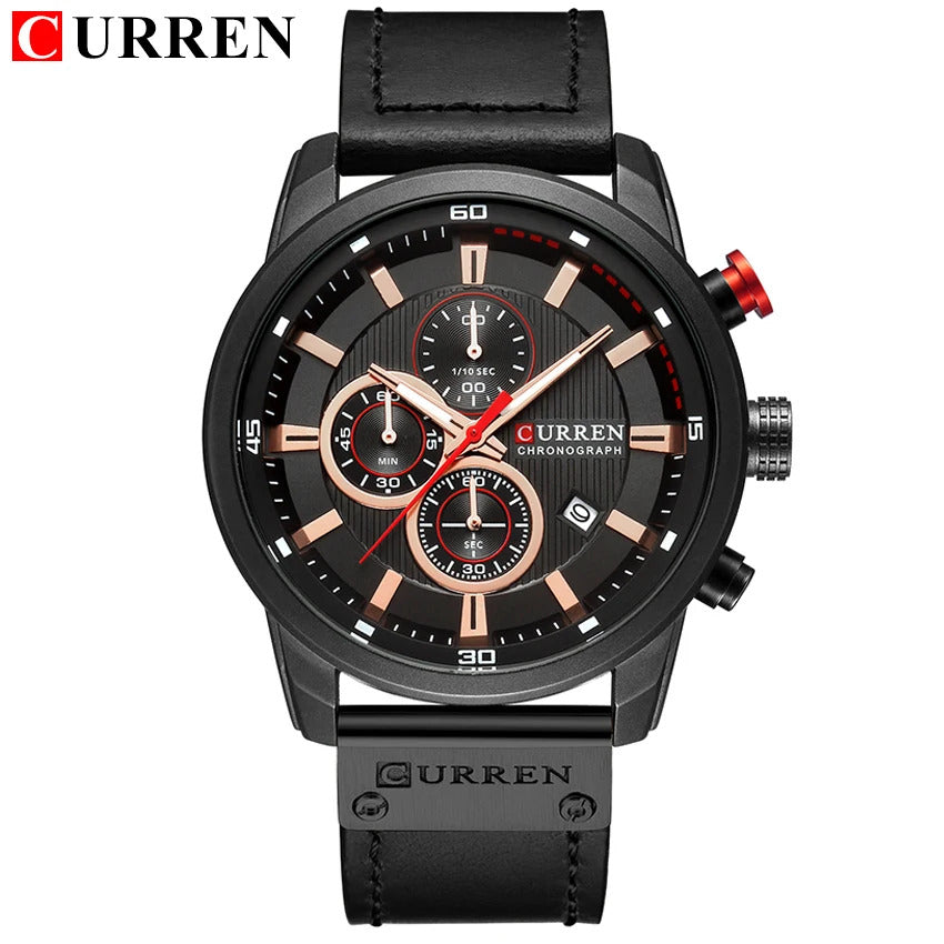 Reloj Curren  Cronografo cuero 8291